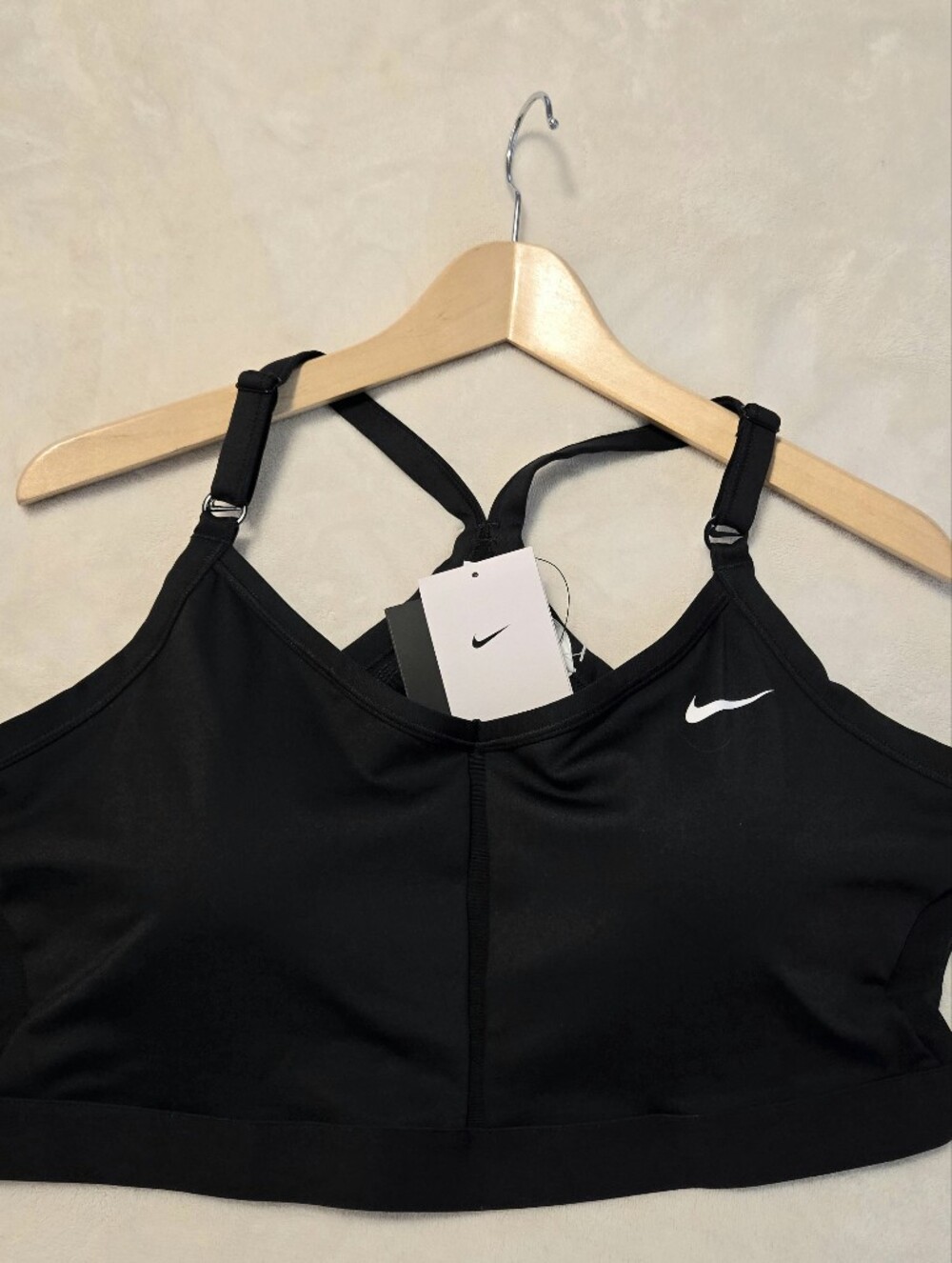Brand new with tags Nike Dri-FIT Indy Light Support Sports Bra in classic black.